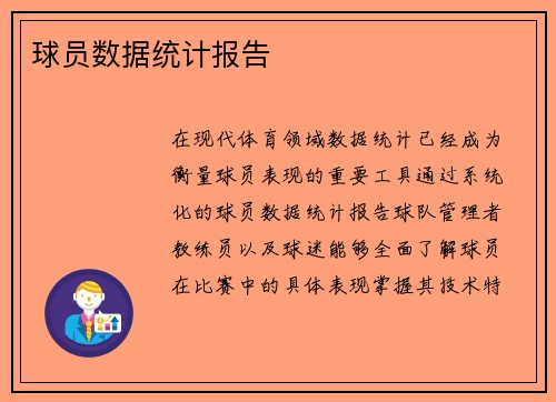 球员数据统计报告